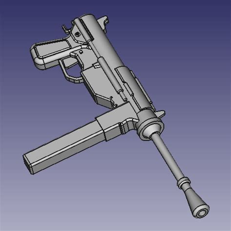 Stl File M Submachine Gun Prop Gun Diorama Prototype Concept Model