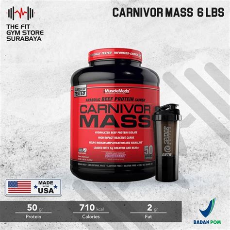 Jual Carnivor Mass Gainer 6 Lbs Musclemeds Harga Distributor Murah Whey