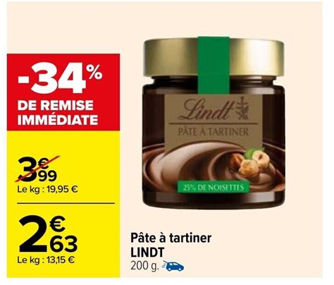 Promo P Te Tartiner Lindt Chez Carrefour