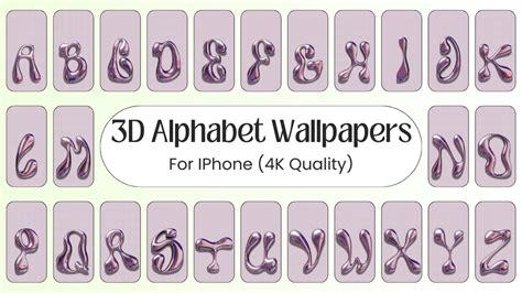 3D Custom Alphabet Wallpapers | For iPhone | Pressed Molten Metal Style