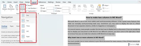 Create Two Columns In Word Easy Formatting Guide