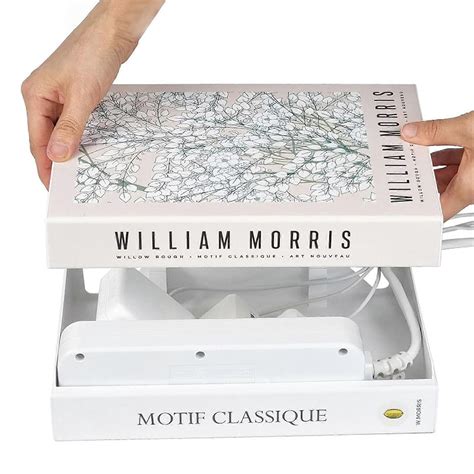 Book-Shaped Charger Cable Organizer with Cable Ties - Hidden Storage