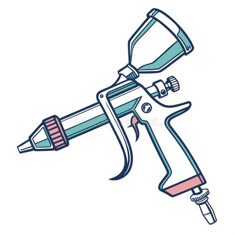 spray gun vector illustration stock vector illustration  spraying