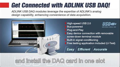 Get Connected With Adlink Usb Daq Modules Youtube