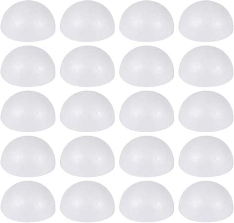 Amazon HEALLILY 50pcs Half Foam Balls Smooth Round Polystyrene