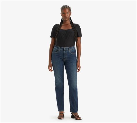 724™ High Rise Straight Jeans - Blue | Levi's® GB