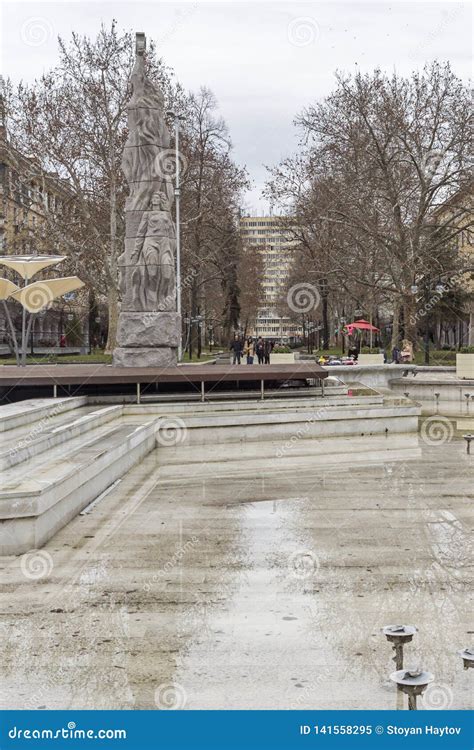 Central Street and Building in Town of Dimitrovgrad, Haskovo Region ...