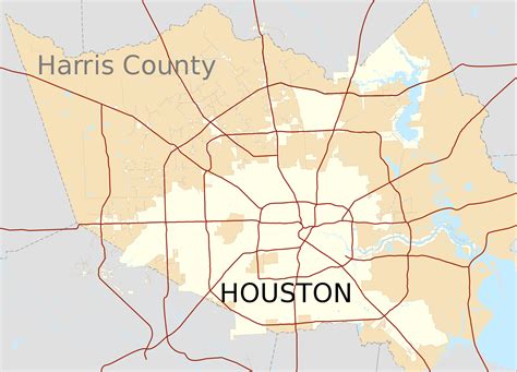 Map Of Harris County Texas Houston Area Toll Roads Free For Harris