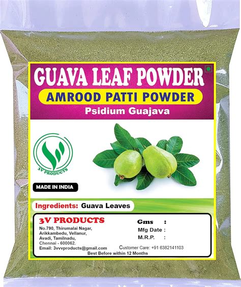 3V PRODUCTS Guava Leaf Powder Koiya Ilai Amrood Patti Psidium