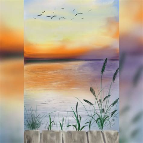 Sunset digital painting