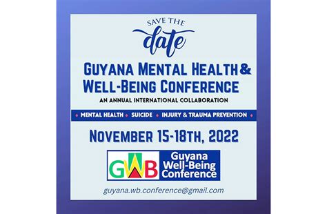Massive mental health conference to start tomorrow - Guyana Chronicle
