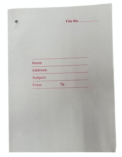 Paper Printed Office File Cover A4 White At ₹ 20piece In Gurugram