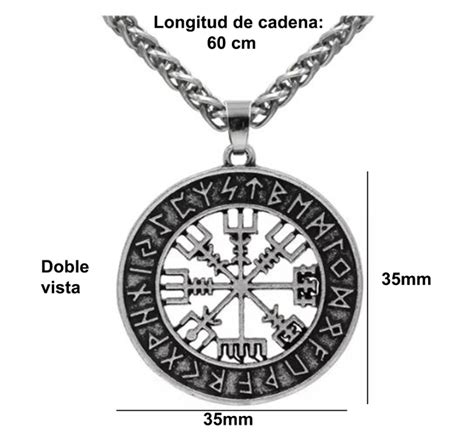 Dije Br Jula Vikinga Vegvisir N Rdico Acero Cadena