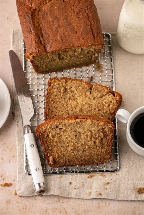 60 Minute Peanut Butter And Tahini Banana Bread The Hearty Life