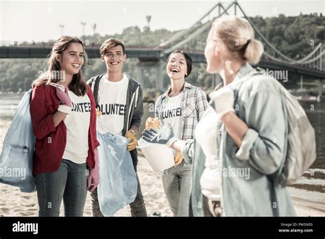 Teacher laughing with students hi-res stock photography and images - Alamy