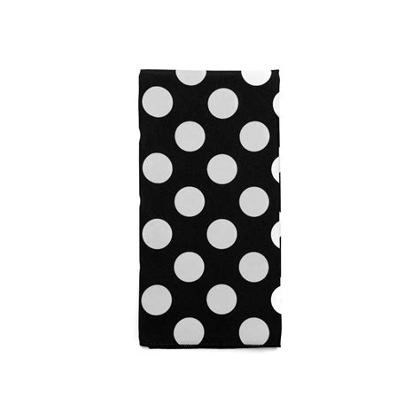 White On Black Polka Dot Napkin Over The Top