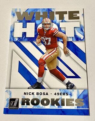 Nick Bosa Rookie Donruss White Hot Rookies Whr Ers Rc Ebay