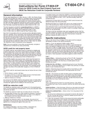 Fillable Online Nystax Form Ct Cp I Instructions For Form Ct