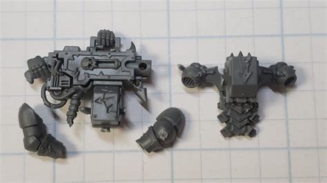 Warhammer 40k Chaos Space Marine Bits Engraved Heavy Bolter W Backpack