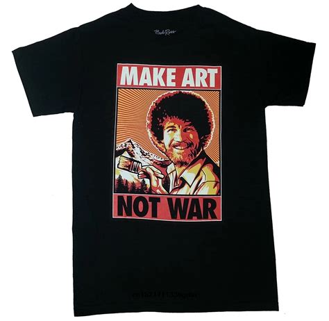 Men T Shirt Bob Ross Inc Make Art Multi Size Funny T Shirt Novelty Tshirt Women T Shirts