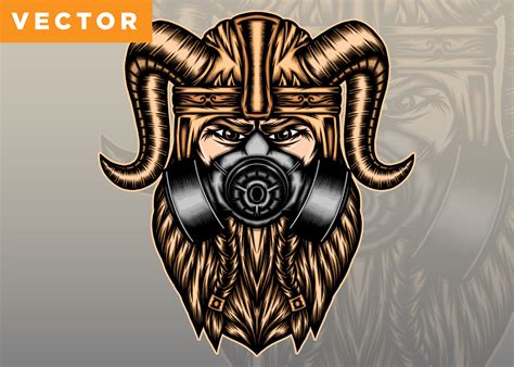 Strongest Viking with Gas Mask Graphic by WODEXZ · Creative Fabrica