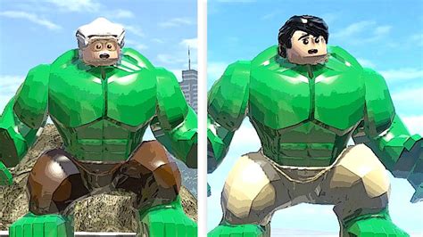 Lego Hulk Transformation Vs Stan Lee Transformation Lego Marvel Super