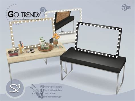 The Sims Resource Go Trendy Lighting Table Vanity Like Sims Cc