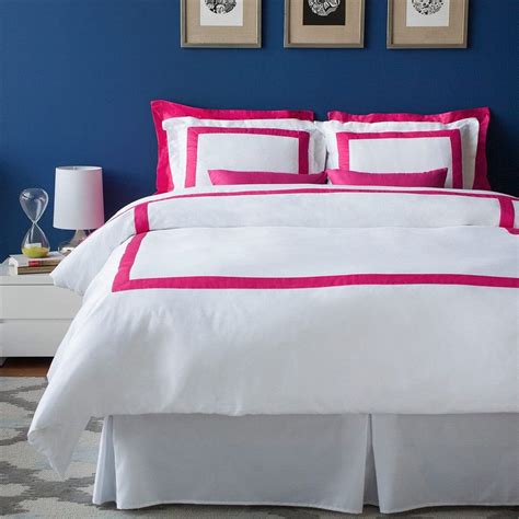 Lacozi Hotel Collection Cotton Border Frame Duvet Cover Set Hot Pink Artofit