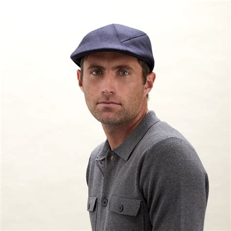 Lambswool Flat Cap Helmsley In Grey Herringbone — Karen Henriksen