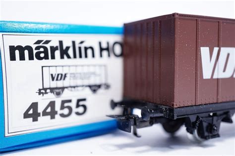 2 Märklin 4455 VDF Oerlikon Maschinen Containerwagen Kaufen auf Ricardo