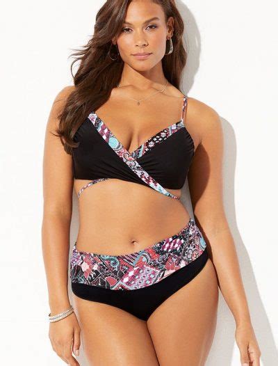 Plus Size Southport Wrap Underwire Bikini With Foldover Brief