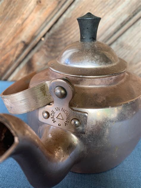 Norwegian Retro Kettle Vintage Triangle Coppertone Tea Kettle Etsy