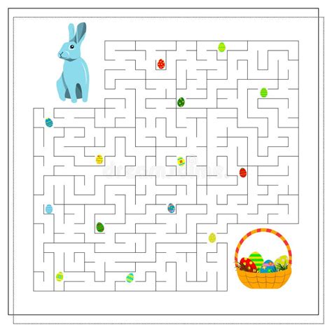 Jeu De Puzzle Labyrinthe Pour Enfants Oeufs De P Ques Guide Le Lapin