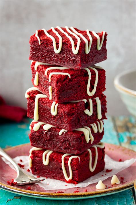 Easy One Bowl Fudgy Red Velvet Brownies Recipe Kitchen Mason