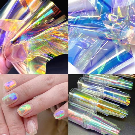 Us Off Cm Bottle Aurora Nails Glass Foil Film Sticker