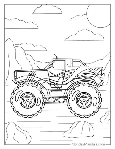 32 Monster Truck Coloring Pages Free Pdf Printables