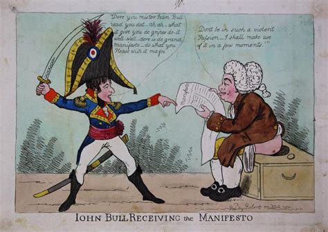 John Bull Receiving The Manifesto John Bull Napoleon Bonaparte