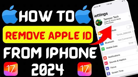 How To Remove Apple Id From Iphone 2024 How To Sign Out Apple Id From