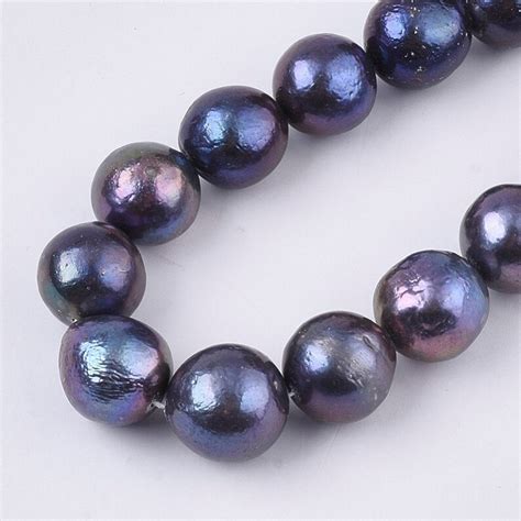 Natural Baroque Keshi Pearl Beads Grade A Round Cultured Etsy