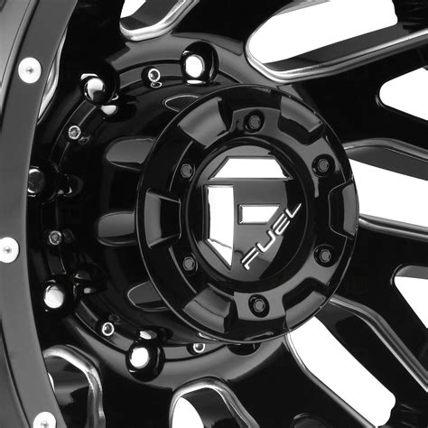 Fuel® D581 Dually Triton Wheels Black With Milled Accents Rims