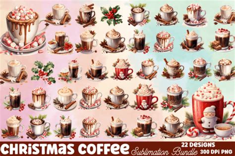 Christmas Coffee Hot Cocoa Sublimation Graphic By CraftArt Creative Fabrica
