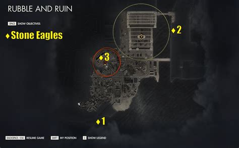 Rubble And Ruin Stone Eagle Locations Sniper Elite