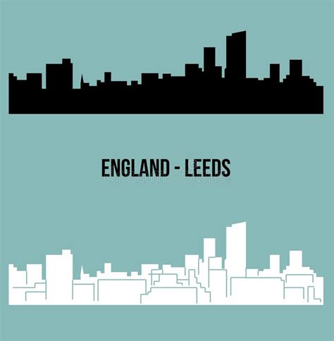 Leeds England City Skyline Silhouette City Design Vector Famous