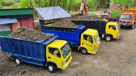 Mega Rc Excavator Muat Pasir Mobil Truk Canter Fuso Hd X Oleng Muatan