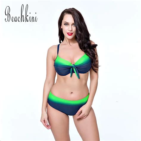 Large Cup Bikinis Women 2018 New Colourful Swimsuit Sexy Push Up