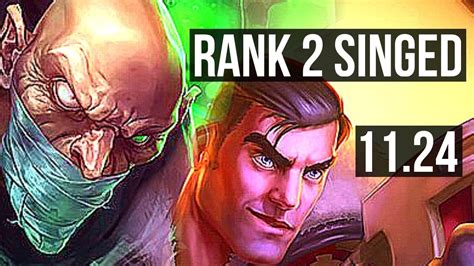 Singed Vs Jayce Top Rank 2 Singed 6 Solo Kills 600 Games Br