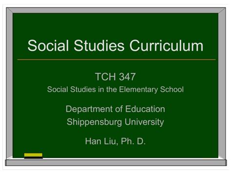 Social Studies Curriculum