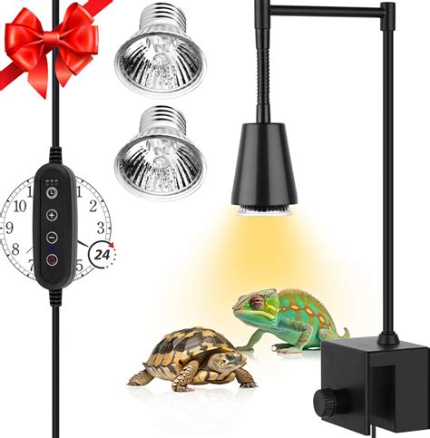 Amazon Reptile Heat Lamp UVA UVB Turtle Heat Lamp With Clamp 50W