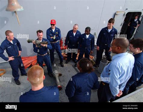 US Navy Chief Damage Controlman Assigned To The Ticonderoga Class