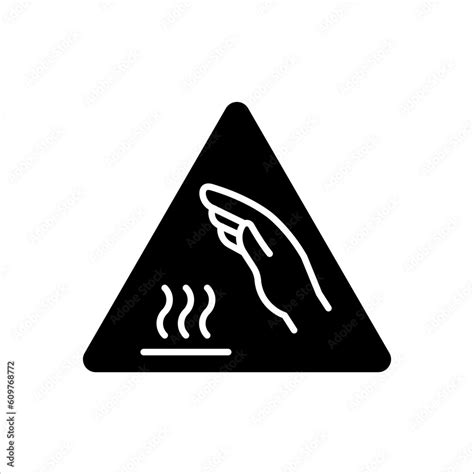 Warning Sign For Hot Surface Vector And Illustration Graphic Caution Do Not Touch Hot Surface